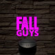 Fall Guys logo 7 színű 3D led lámpa