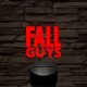 Fall Guys logo 7 színű 3D led lámpa