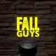 Fall Guys logo 7 színű 3D led lámpa