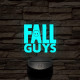 Fall Guys logo 7 színű 3D led lámpa
