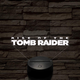 Rise of The Tomb Raider logo 7 színű 3D led lámpa
