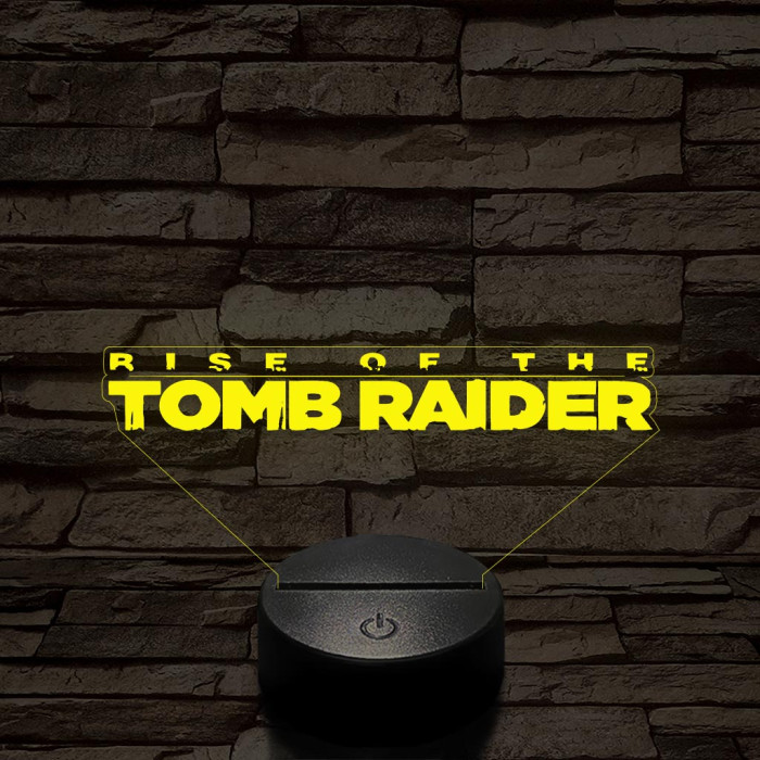 Rise of The Tomb Raider logo 7 színű 3D led lámpa