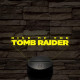 Rise of The Tomb Raider logo 7 színű 3D led lámpa