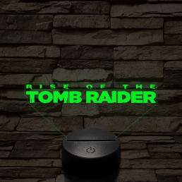 Rise of The Tomb Raider logo 7 színű 3D led lámpa