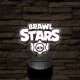 Brawl Stars logo 7 színű 3D led lámpa
