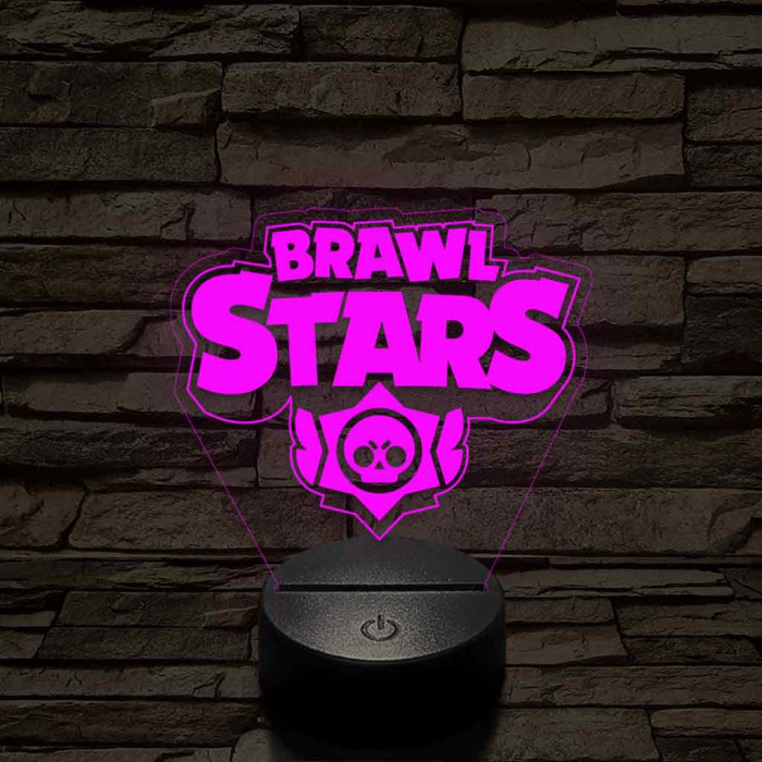 Brawl Stars logo 7 színű 3D led lámpa