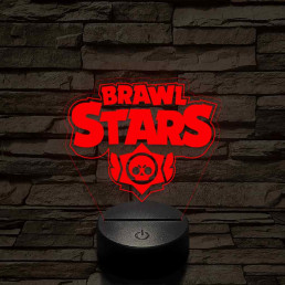 Brawl Stars logo 7 színű 3D led lámpa