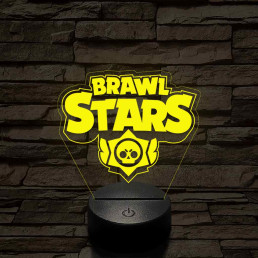 Brawl Stars logo 7 színű 3D led lámpa