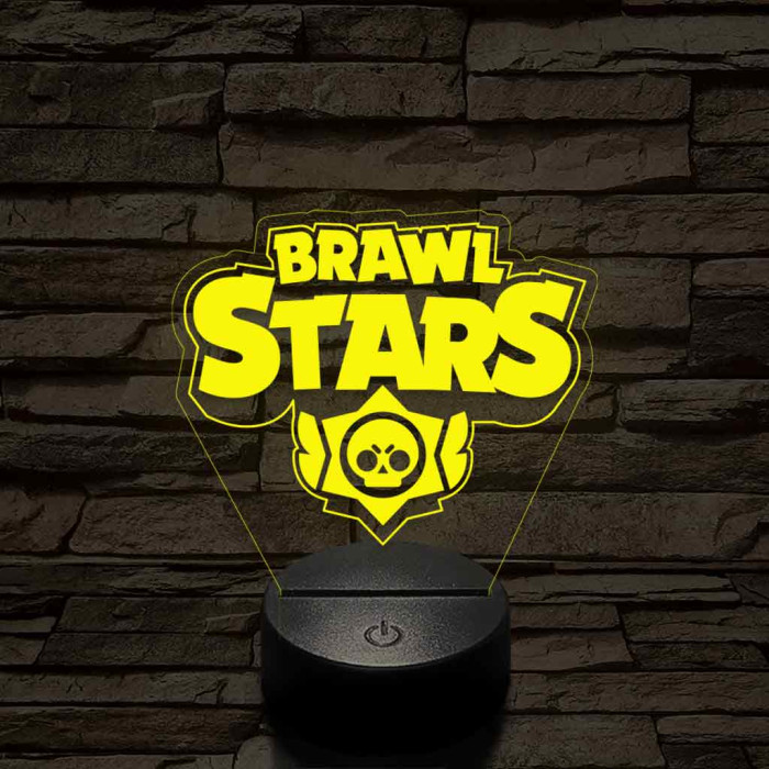 Brawl Stars logo 7 színű 3D led lámpa