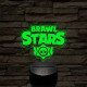 Brawl Stars logo 7 színű 3D led lámpa