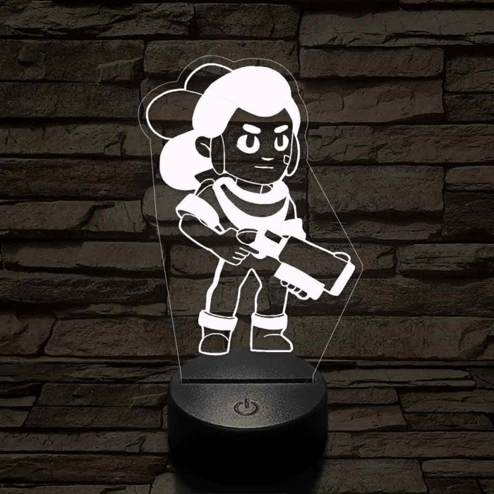 Brawl Stars Shelly  7 színű 3D led lámpa