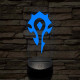 World of Warcraft Ork Horda jel 7 színű 3D led lámpa
