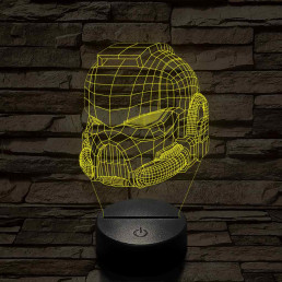 Warhammer sisak 7 színű 3D led lámpa