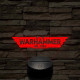 Warhammer logo 7 színű 3D led lámpa