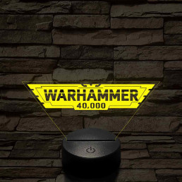 Warhammer logo 7 színű 3D led lámpa