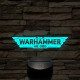 Warhammer logo 7 színű 3D led lámpa
