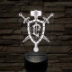 World of Warcraft Lordaeron jele 7 színű 3D led lámpa