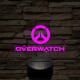 Overwatch logo 7 színű 3D led lámpa