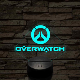 Overwatch logo 7 színű 3D led lámpa