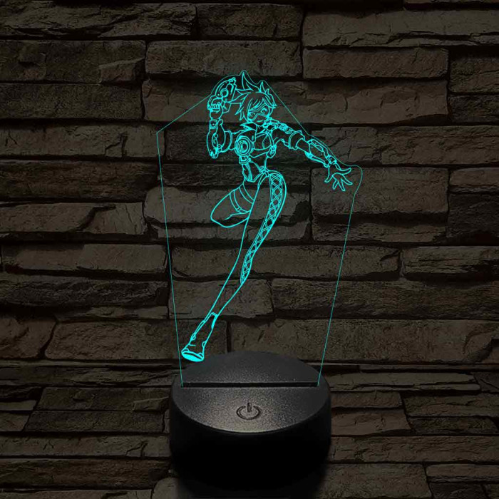 Overwatch Tracker 7 színű 3D led lámpa