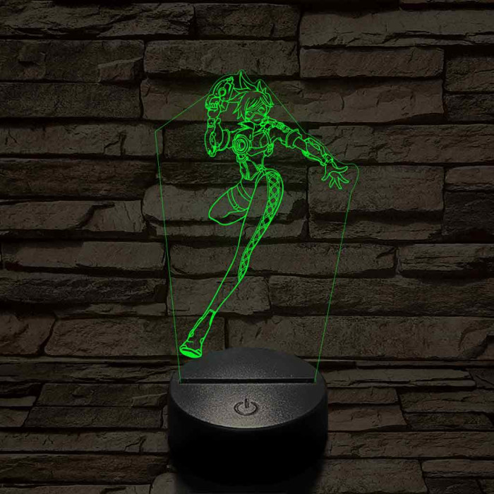 Overwatch Tracker 7 színű 3D led lámpa
