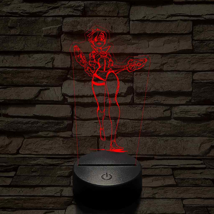 Overwatch Tracker fut 7 színű 3D led lámpa