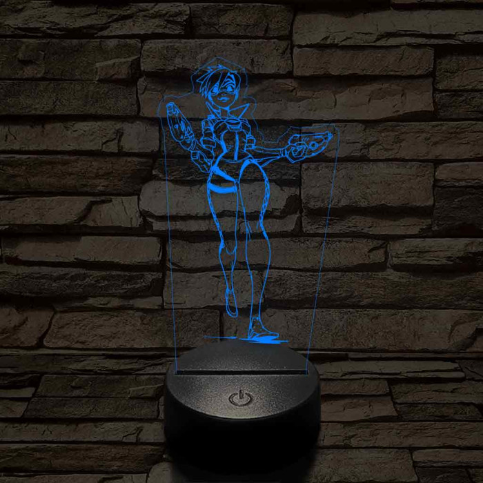 Overwatch Tracker fut 7 színű 3D led lámpa