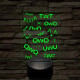 Anime UwU 7 színű 3D led lámpa