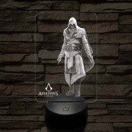 Assassin's creed 7 színű 3D led lámpa