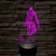 Assassin's creed 7 színű 3D led lámpa