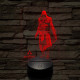 Assassin's creed 7 színű 3D led lámpa
