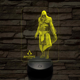 Assassin's creed 7 színű 3D led lámpa