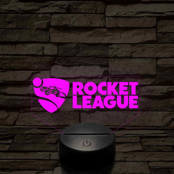 Rocket League logo 7 színű 3D led lámpa