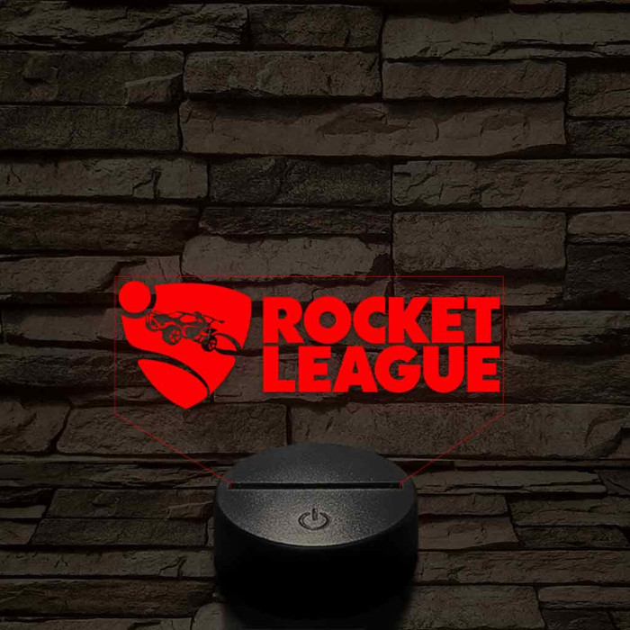 Rocket League logo 7 színű 3D led lámpa