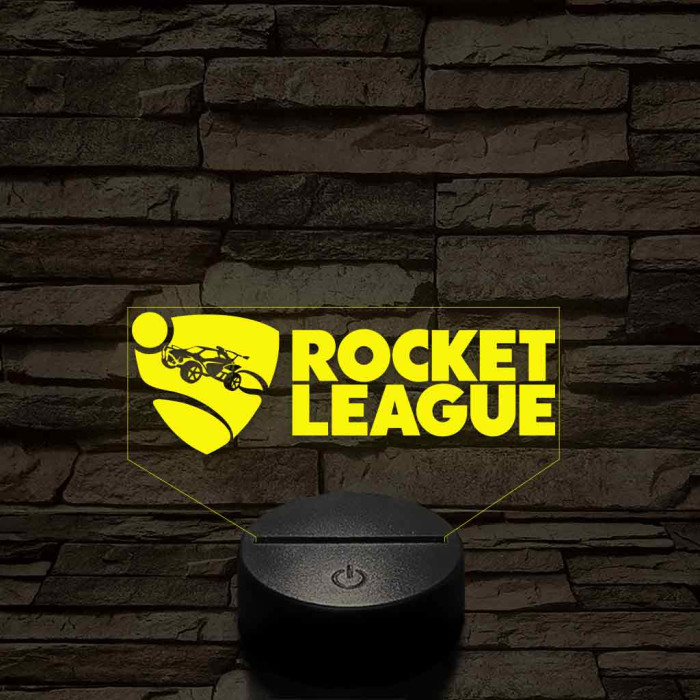 Rocket League logo 7 színű 3D led lámpa