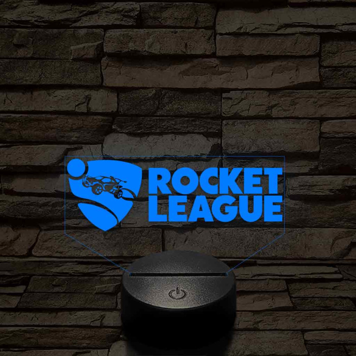 Rocket League logo 7 színű 3D led lámpa