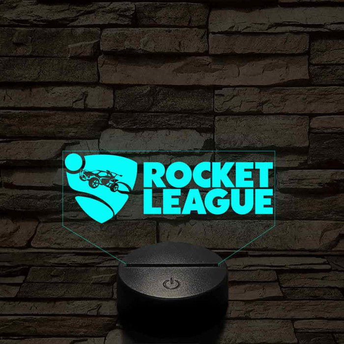 Rocket League logo 7 színű 3D led lámpa