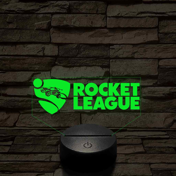 Rocket League logo 7 színű 3D led lámpa