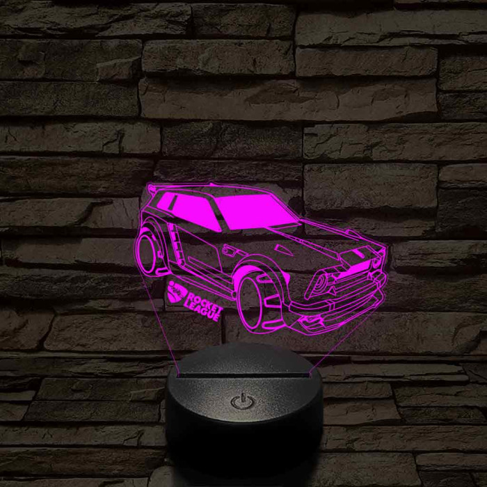 Rocket League Vatira autó 7 színű 3D led lámpa