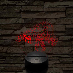 Minecraft Pók 7 színű 3D led lámpa