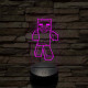 Minecraft zombi 7 színű 3D led lámpa