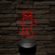 Minecraft zombi 7 színű 3D led lámpa