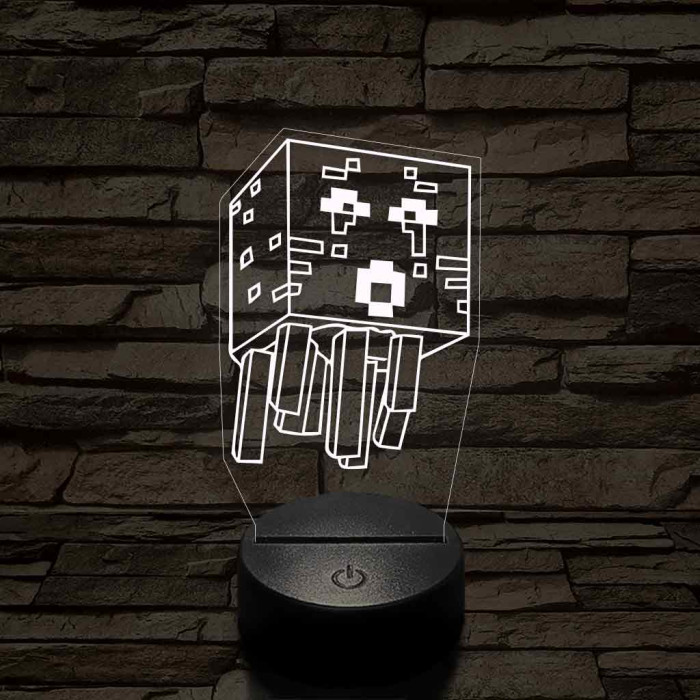 Minecraft Ghast 7 színű 3D led lámpa