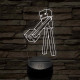 Minecraft Enderman 7 színű 3D led lámpa