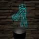 Minecraft Enderman 7 színű 3D led lámpa