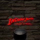 Indiana Jones logo 7 színű 3D led lámpa