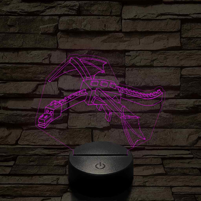 Minecraft Enderdragon 7 színű 3D led lámpa