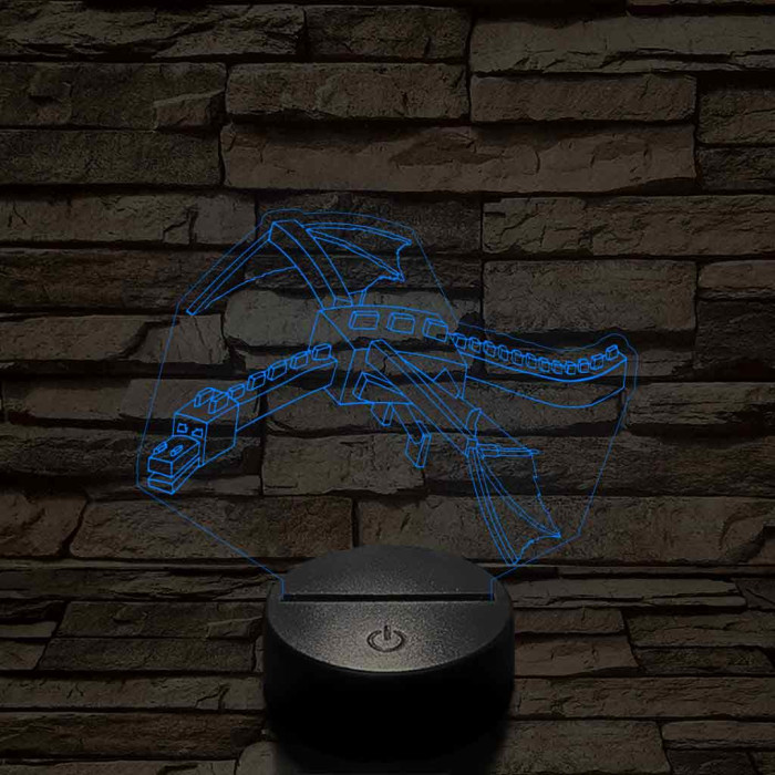Minecraft Enderdragon 7 színű 3D led lámpa