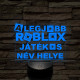 A legjobb játékos Roblox 7 színű 3D led lámpa
