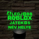 A legjobb játékos Roblox 7 színű 3D led lámpa